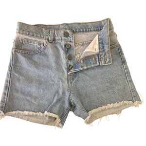Vintage John Gant High Rise Cutoff Denim Shorts Unisex 30" Waist Frayed Hem Y2K